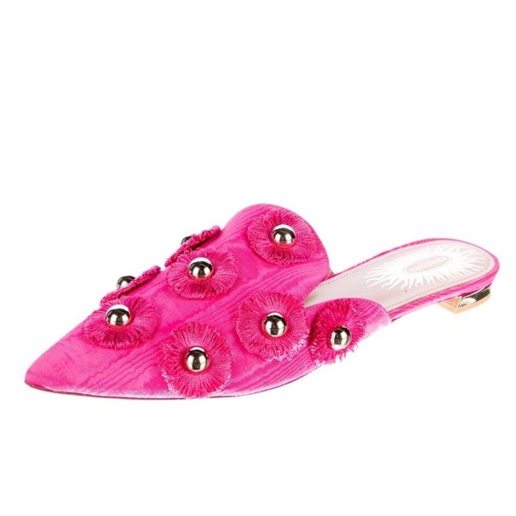 Aquazzura Shoes - AQUAZZURA Sunflower Studded Mule Slide